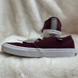Vans Burgundy and White Sneakers